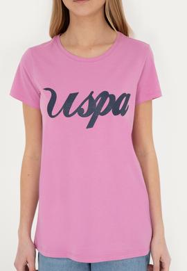 Kadın Menekşe Bisiklet Yaka Tişört - 50288687037