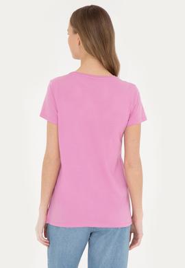 Kadın Menekşe Bisiklet Yaka Tişört - 50288687037