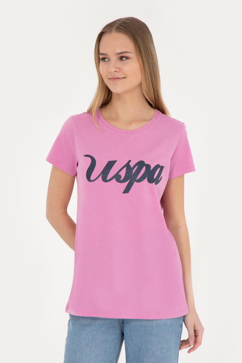 Kadın Menekşe Bisiklet Yaka Tişört - 50288687037