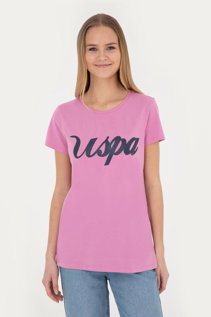 Kadın Menekşe Bisiklet Yaka Tişört