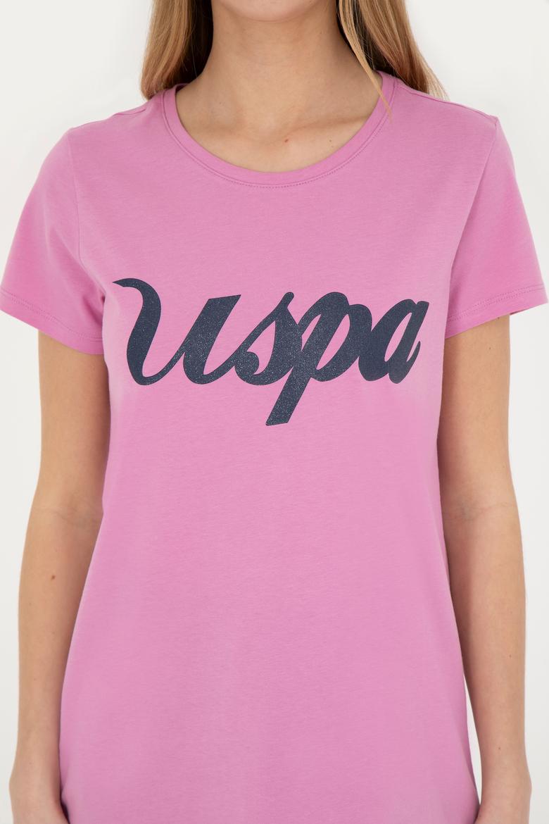 Kadın Menekşe Bisiklet Yaka Tişört - 50288687037