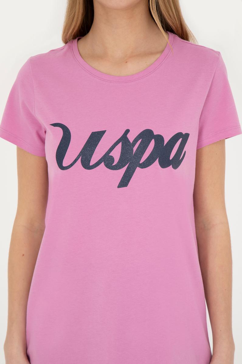 Kadın Menekşe Bisiklet Yaka Tişört