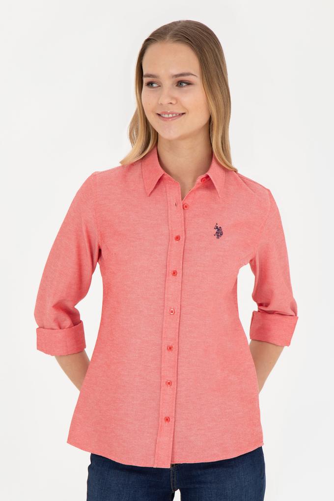 Kadın Kırmızı Uzun Kollu Basic Gömlek