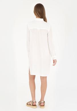 Kadın Ekru Mini Boy Dokuma Elbise - 50285640035