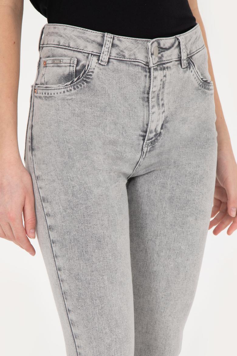 Kadın Gri Skinny Fit Jean Pantolon - 50280330002