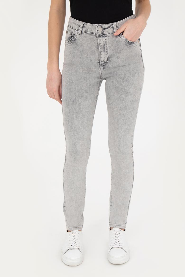 Kadın Gri Skinny Fit Jean Pantolon - 50280330002