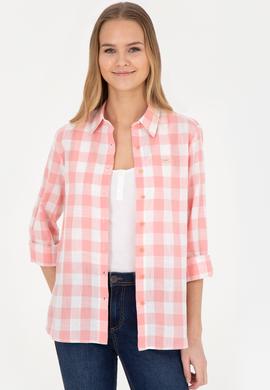 Kadın Somon Uzun Kollu Gömlek - 50280935011