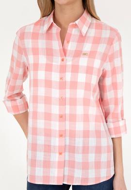 Kadın Somon Uzun Kollu Gömlek - 50280935011