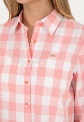 Kadın Somon Uzun Kollu Gömlek - 50280935011