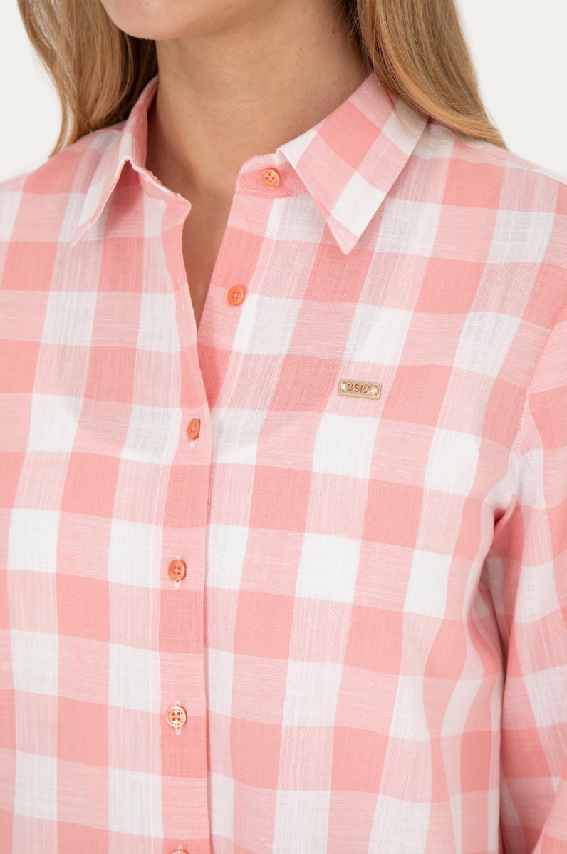 Kadın Somon Uzun Kollu Gömlek