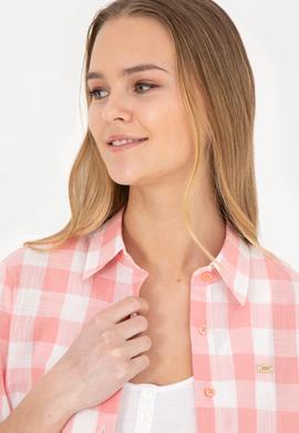 Kadın Somon Uzun Kollu Gömlek - 50280935011