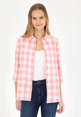 Kadın Somon Uzun Kollu Gömlek - 50280935011