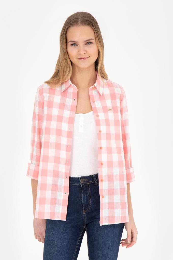 Kadın Somon Uzun Kollu Gömlek