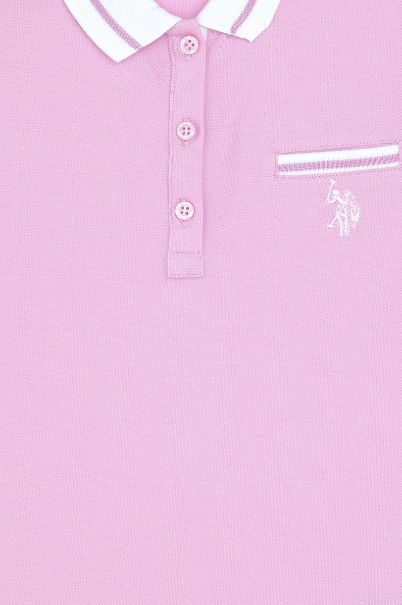 Kız Çocuk Pembe Polo Yaka Tişört