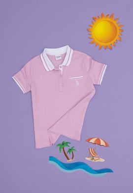 Kız Çocuk Pembe Polo Yaka Tişört - 50288680012