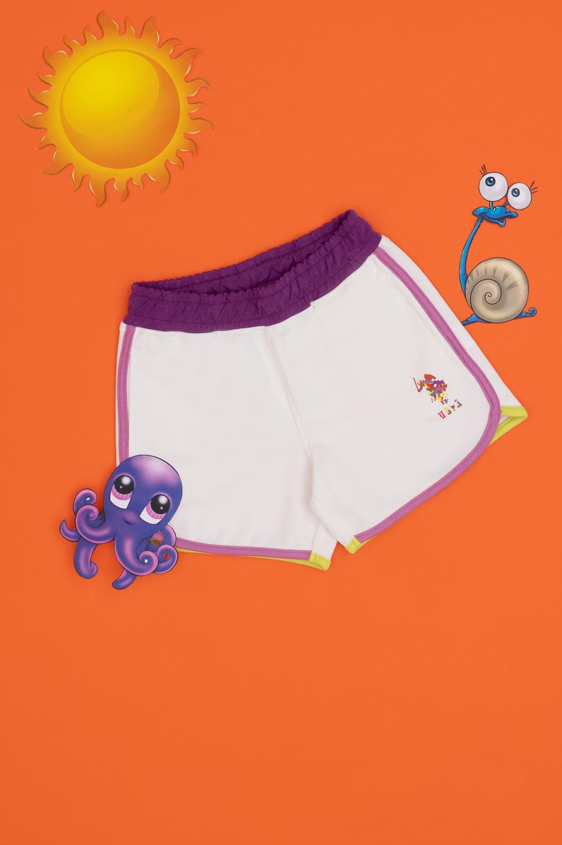 Kız Çocuk Beyaz Örme Şort