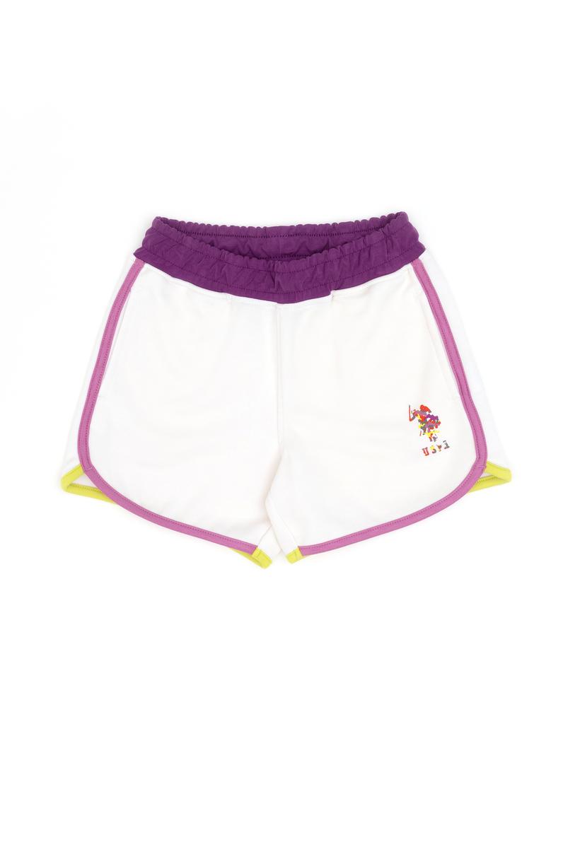 Kız Çocuk Beyaz Örme Şort