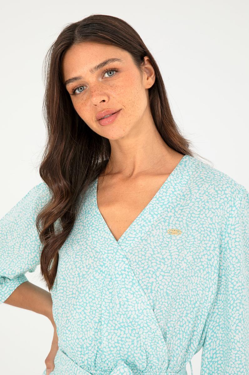 Kadın Mint Mini Boy Dokuma Elbise