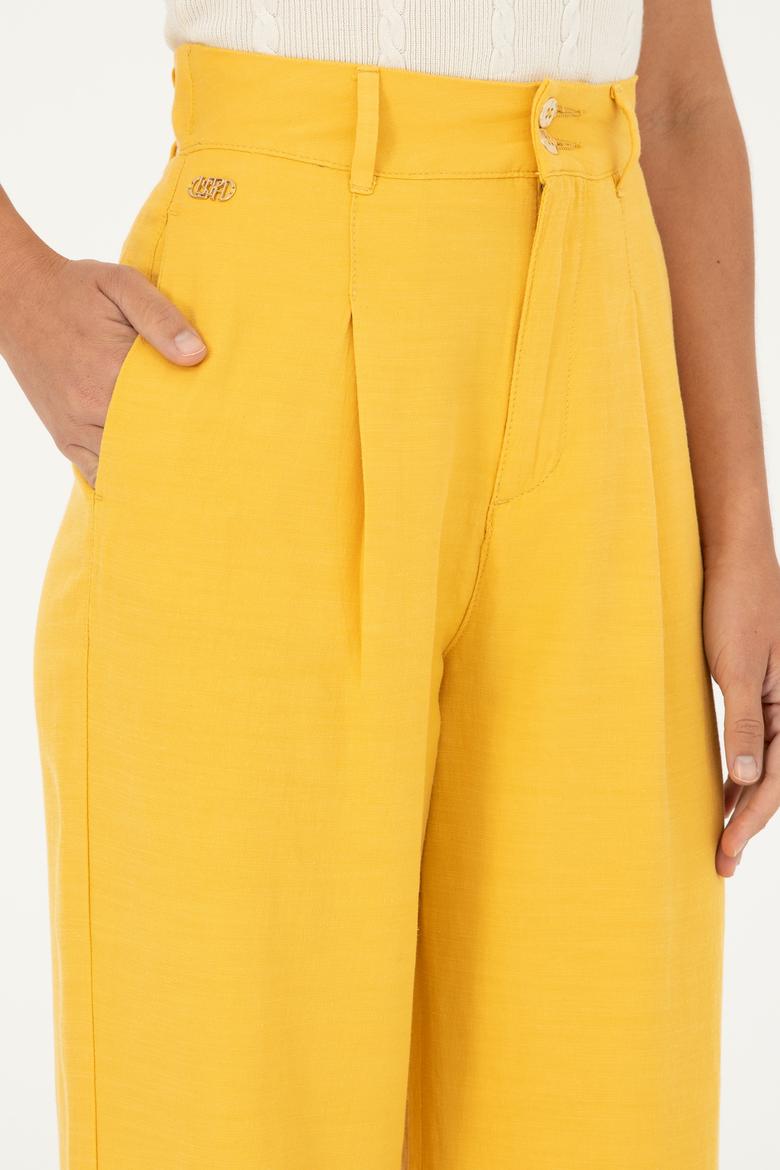 Kadın Safran Kanvas Pantolon - 50285239034