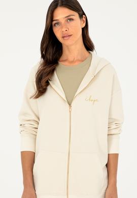 Kadın Krem Kapüşonlu Sweatshirt - 50297077006