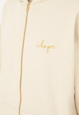 Kadın Krem Kapüşonlu Sweatshirt - 50297077006