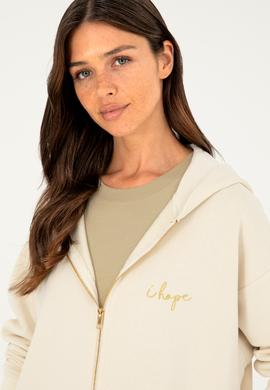 Kadın Krem Kapüşonlu Sweatshirt - 50297077006