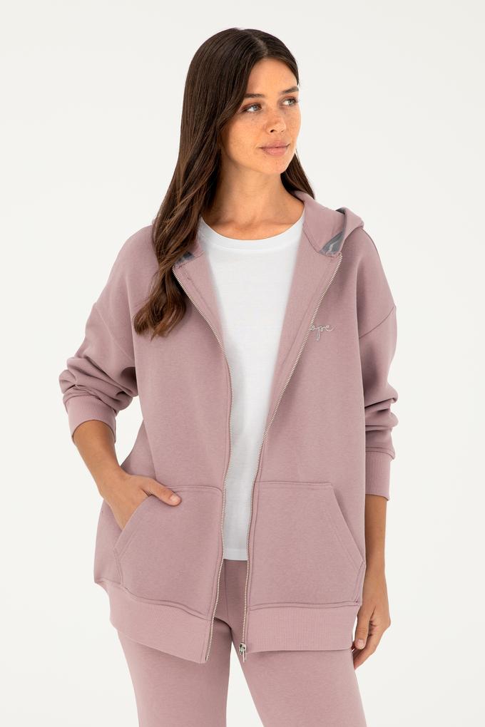 Kadın Menekşe Kapüşonlu Sweatshirt