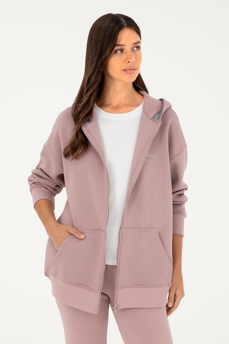 Kadın Menekşe Kapüşonlu Sweatshirt