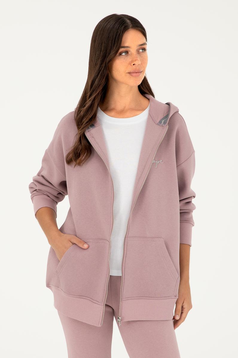 Kadın Menekşe Kapüşonlu Sweatshirt