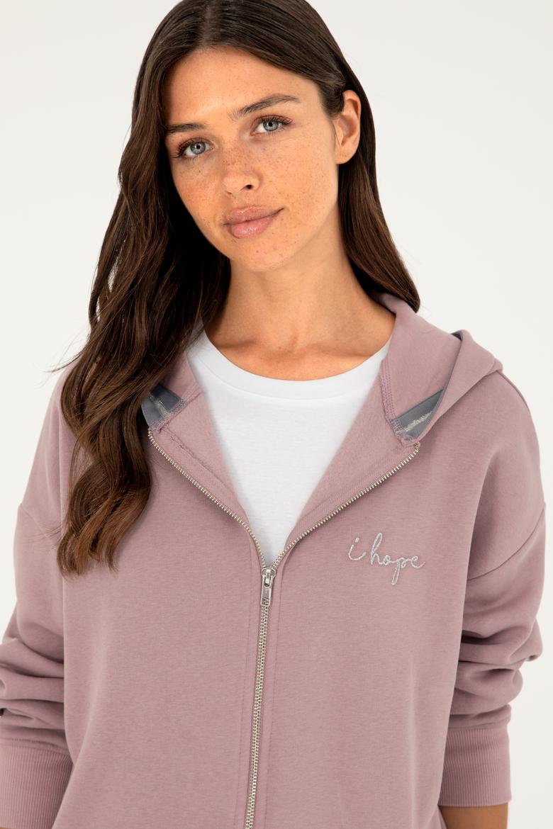 Kadın Menekşe Kapüşonlu Sweatshirt - 50297077020