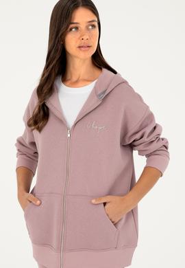 Kadın Menekşe Kapüşonlu Sweatshirt - 50297077020