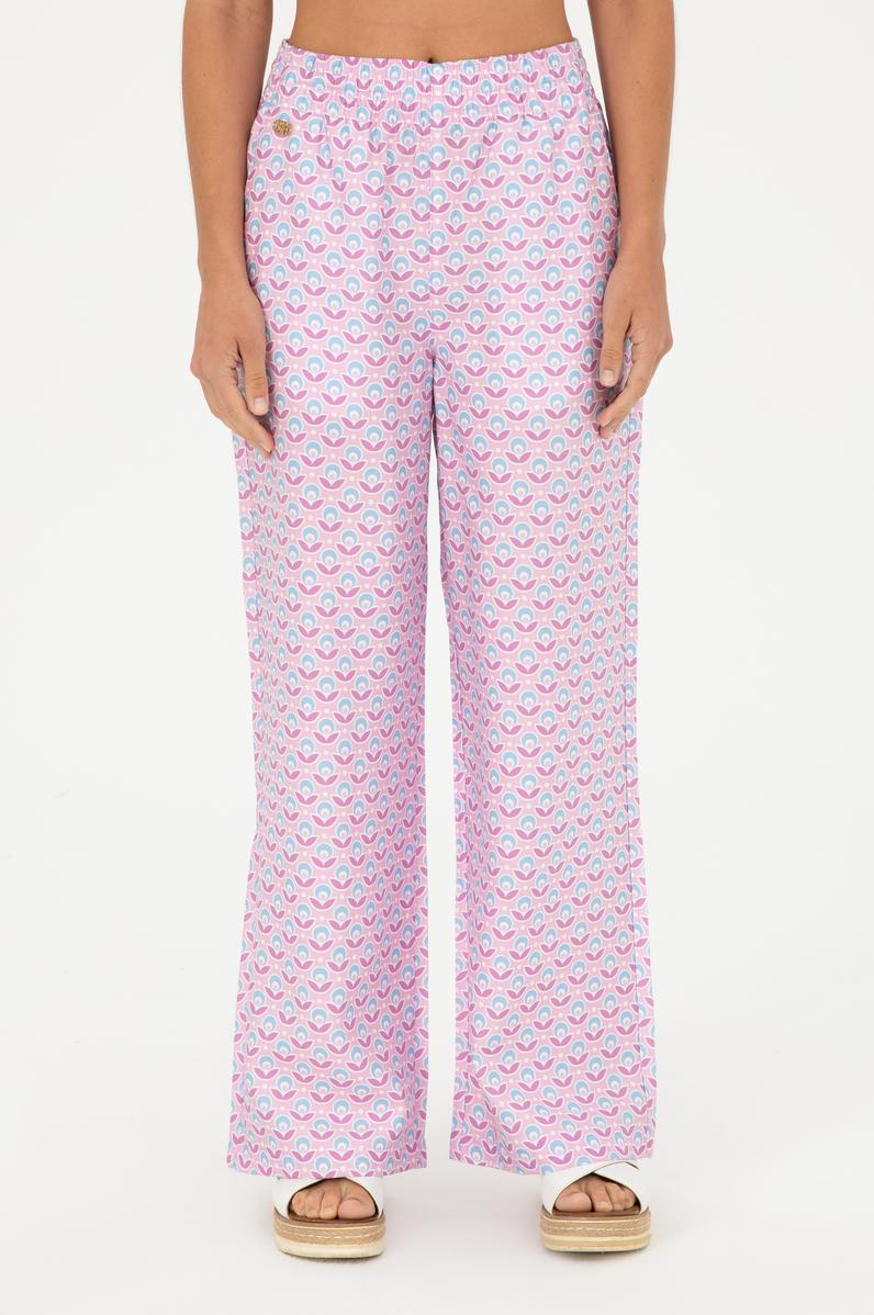 Kadın Pembe Loose Relax Fit Kanvas Pantolon