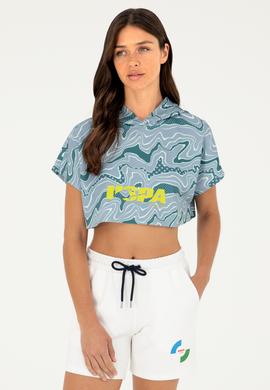 Kadın Koyu Yeşil Kapüşonlu Sweatshirt - 50284302004