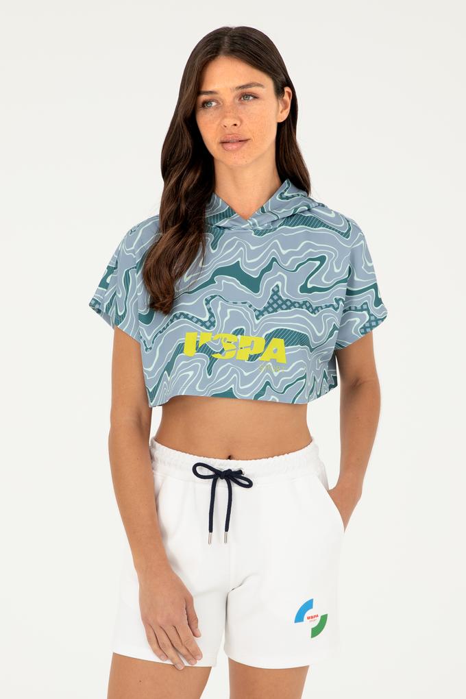 Kadın Koyu Yeşil Kapüşonlu Sweatshirt