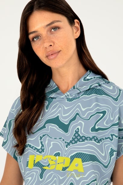 Kadın Koyu Yeşil Kapüşonlu Sweatshirt