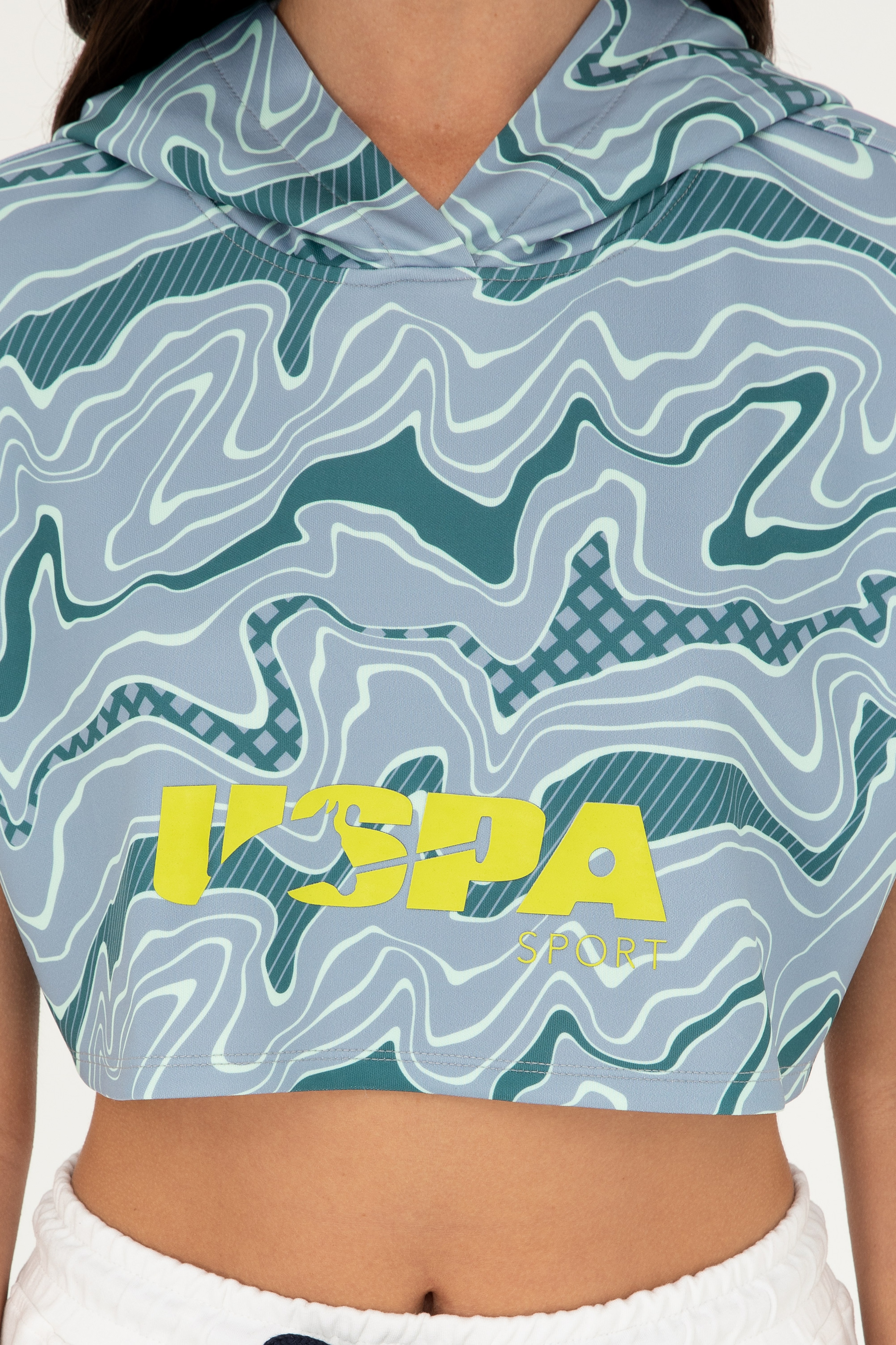 Kadın Koyu Yeşil Kapüşonlu Sweatshirt - Image 6