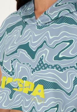 Kadın Koyu Yeşil Kapüşonlu Sweatshirt - 50284302004