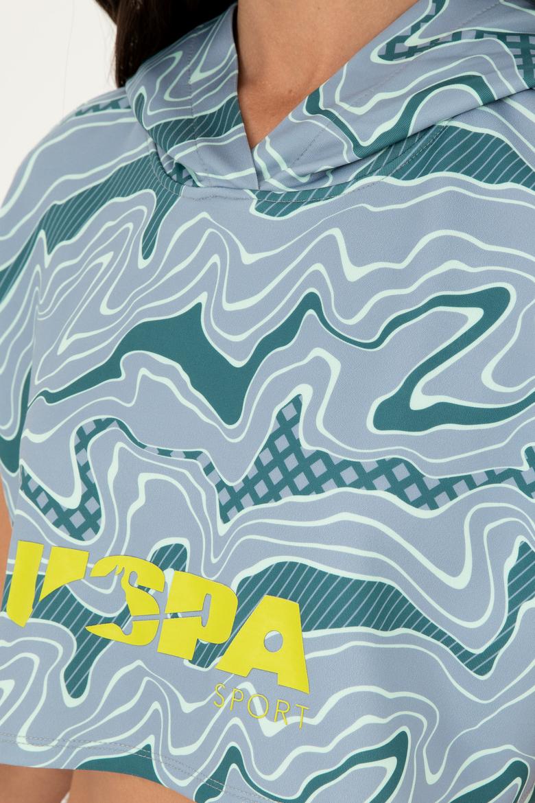 Kadın Koyu Yeşil Kapüşonlu Sweatshirt - 50284302004