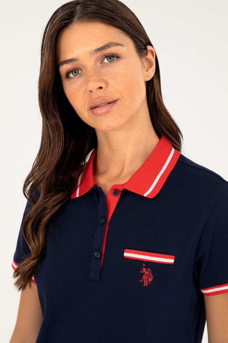 Kadın Lacivert Polo Yaka Tişört