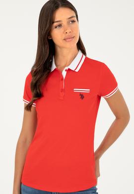 Kadın Kırmızı Polo Yaka Tişört - 50285842021