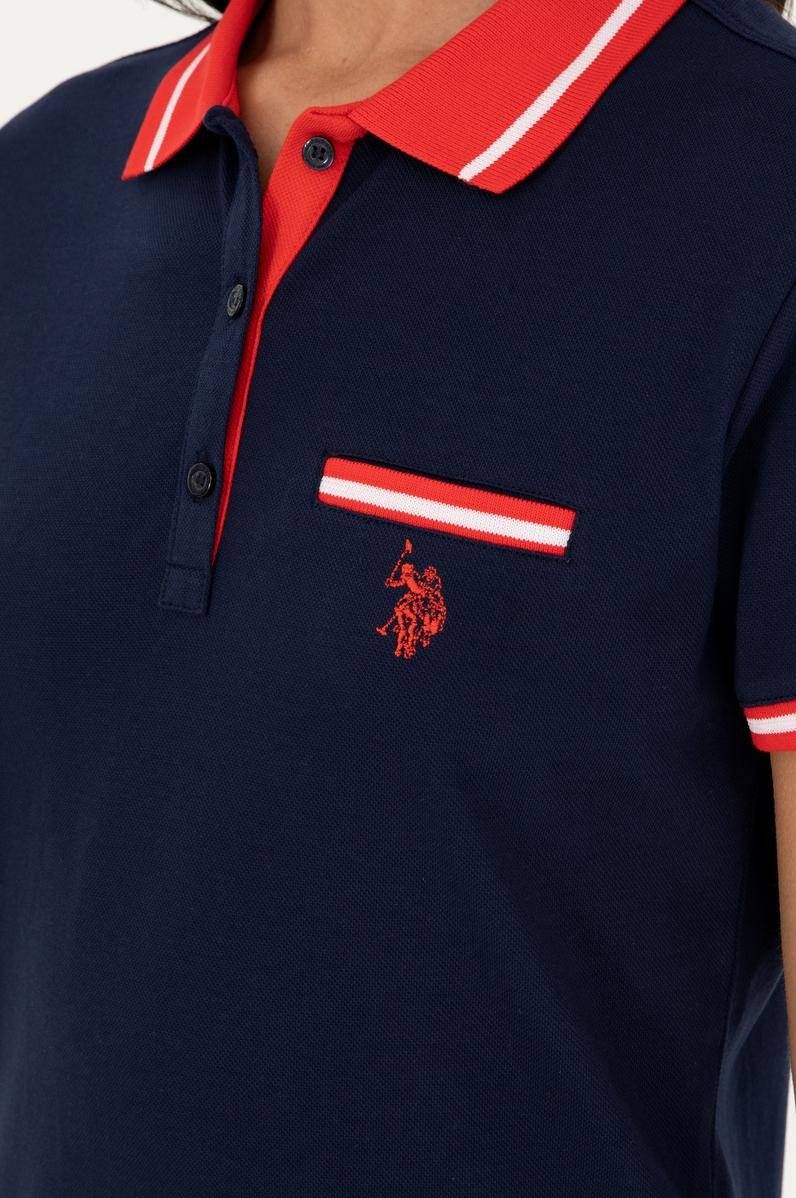 Kadın Lacivert Polo Yaka Tişört