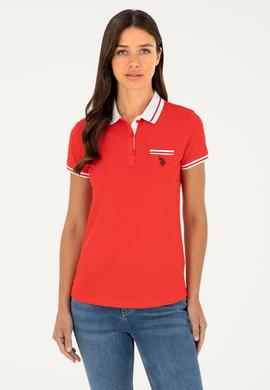 Kadın Kırmızı Polo Yaka Tişört - 50285842021