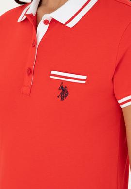 Kadın Kırmızı Polo Yaka Tişört - 50285842021