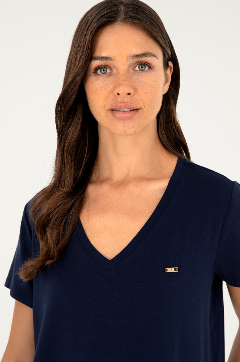 Kadın Lacivert Basic Tişört