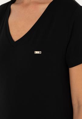 Kadın Siyah Basic Tişört - 50286824015