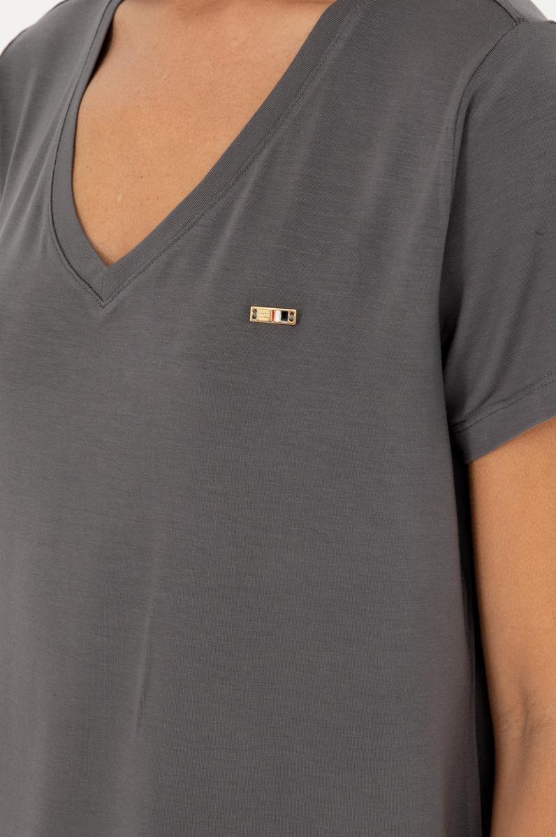 Kadın Antrasit Basic Tişört