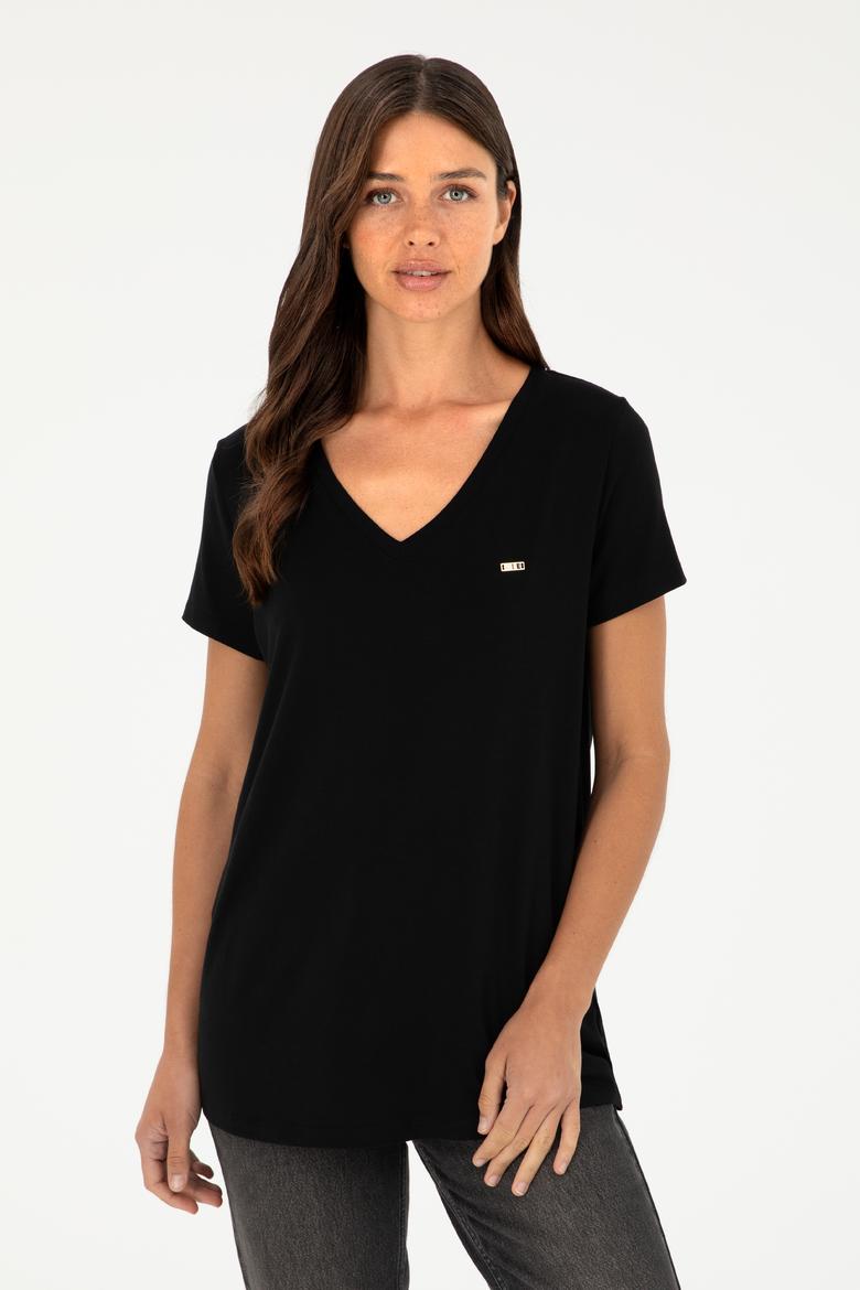 Kadın Siyah Basic Tişört