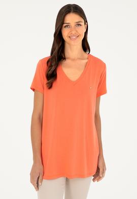 Kadın Nar Çiçeği Basic Tişört - 50286824053