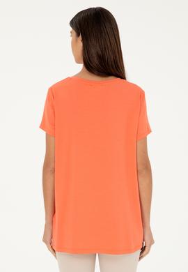 Kadın Nar Çiçeği Basic Tişört - 50286824053