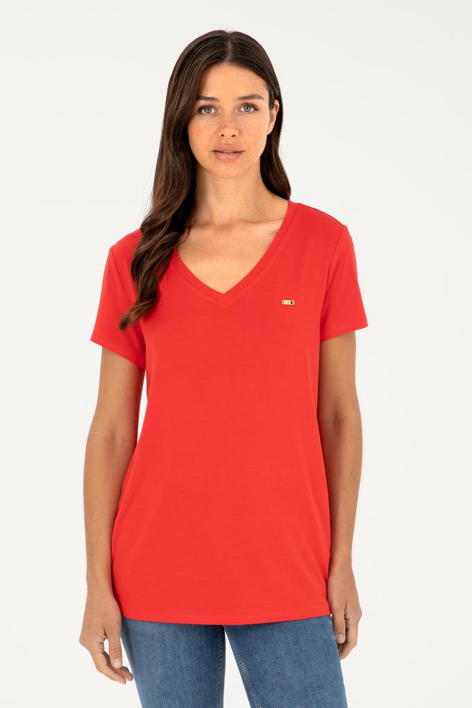 Kadın Kırmızı Basic Tişört